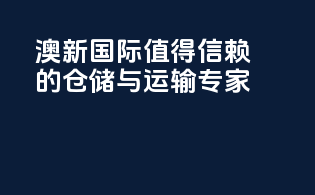 澳新国际：值得信赖的仓储与运输专家