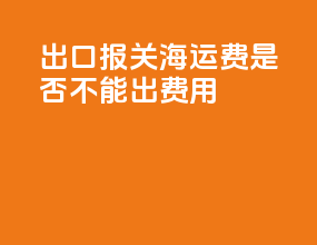 出口报关fob海运费是否不能出费用