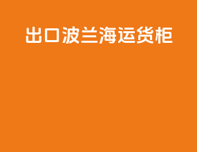 出口波兰海运货柜