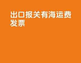 出口报关有海运费发票
