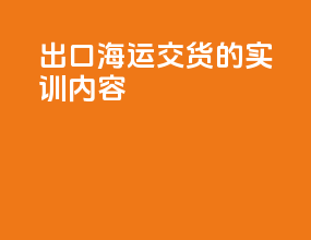 出口海运CFS交货的实训内容