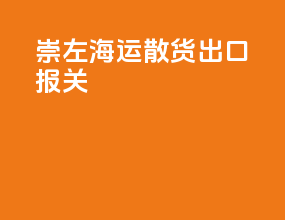 崇左海运散货出口报关