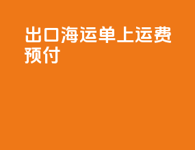 出口海运单上运费预付