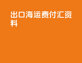 出口海运费付汇资料