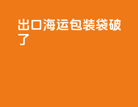 出口海运包装袋破了