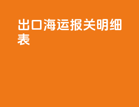 出口海运报关明细表