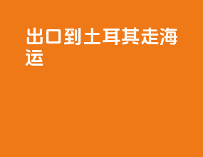 出口到土耳其走海运