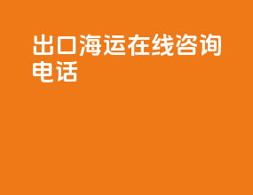 出口海运在线咨询电话