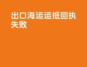 出口海运运抵回执失败