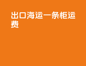 出口海运一条柜运费