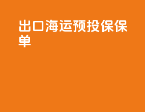 出口海运预投保保单