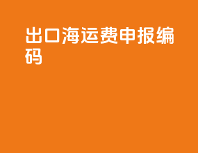 出口海运费申报编码