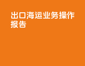 出口海运业务操作报告