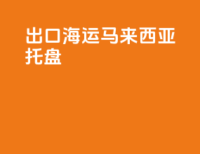 出口海运马来西亚托盘