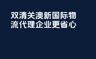 双清关，澳新国际物流代理，企业更省心！