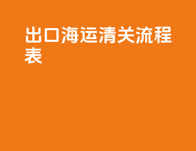 出口海运清关流程表