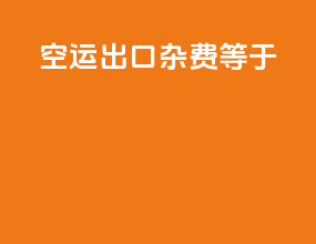 空运出口杂费等于