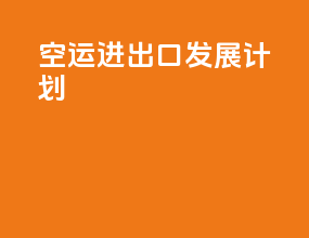 空运进出口发展计划