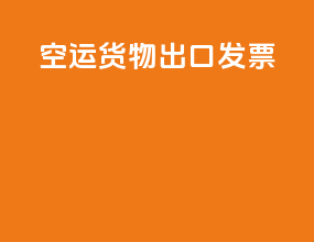 空运货物出口发票