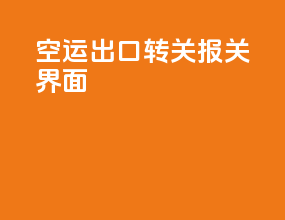 空运出口转关报关界面