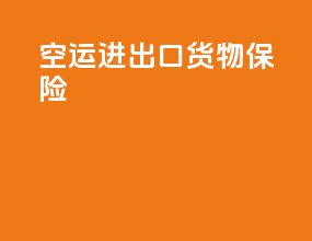 空运进出口货物保险