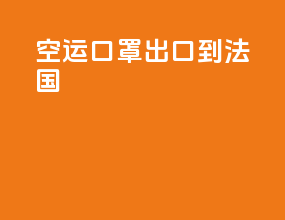 空运口罩出口到法国