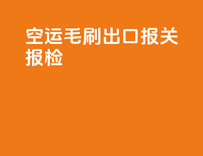 空运毛刷出口报关报检