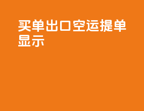 买单出口空运提单显示