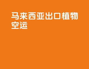 马来西亚出口植物空运