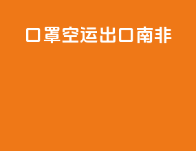 口罩空运出口南非