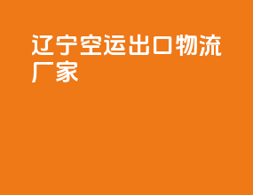 辽宁空运出口物流厂家