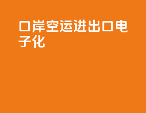 口岸空运进出口电子化