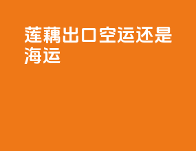 莲藕出口空运还是海运