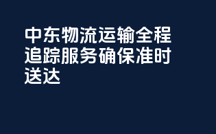 中东物流运输，全程追踪服务，确保准时送达