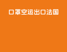 口罩空运出口法国