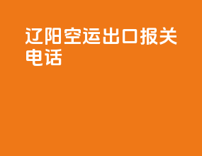 辽阳空运出口报关电话