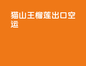 猫山王榴莲出口空运