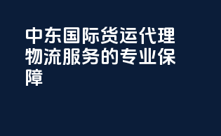 中东国际货运代理物流服务的专业保障