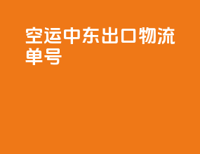 空运中东出口物流单号