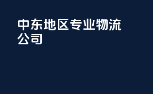 中东地区专业物流公司