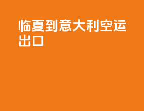 临夏到意大利空运出口