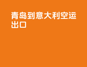 青岛到意大利空运出口