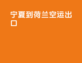 宁夏到荷兰空运出口