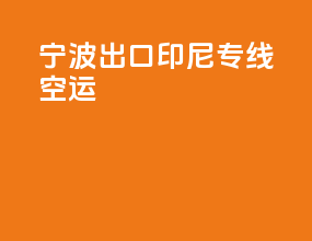宁波出口印尼专线空运