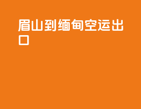眉山到缅甸空运出口