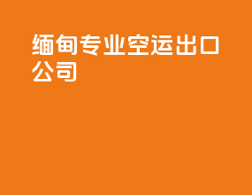 缅甸专业空运出口公司