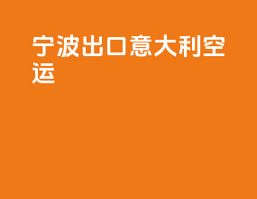 宁波出口意大利空运