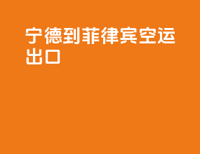 宁德到菲律宾空运出口