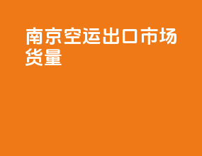 南京空运出口市场货量
