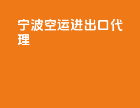 宁波空运进出口代理